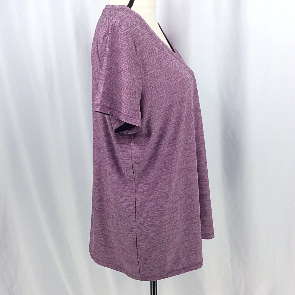 NWT Eddie Bauer Compass Essentials UPF 50+ T-Shirt Women 2XL V-Neck Short Sleeve - Picture 2 of 8